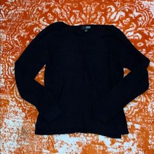Black long sleeve knit top